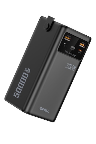 Pl-f23 50.000 Mah. 22.5w Turbo Şarj Powerbank Led Işıklı Siyah