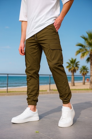 Kargo Cepli Paraşüt Kumaş Haki Renk Erkek Pantolon-1818 haki