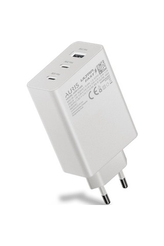 Auris 65 Watt Şarj Cihazı Usb + Usb C 3 Port Giriş Turbo Sarj Ultra Fast 65w