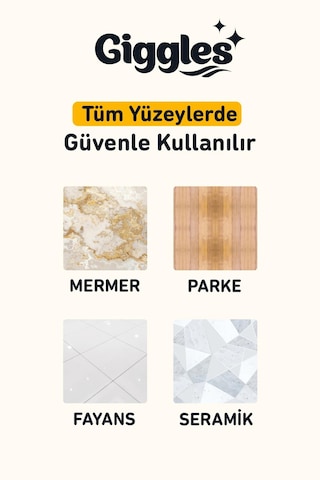 Giggles Mopa Uyumlu Yer Temizlik Havlusu 8 Katlı 4xl Arap Sabunu Katkılı 6 Paket 180 Adet Havlu Beyaz