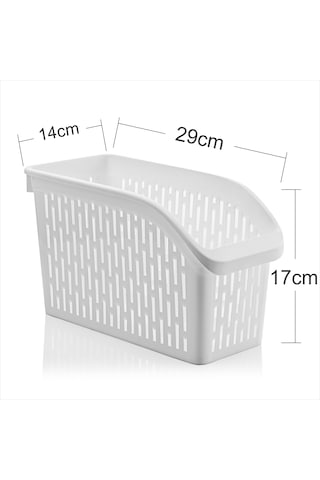 Küçük Boy Delikli Plastik Çok Amaçlı Dolap İçi Düzenleyici Beyaz
