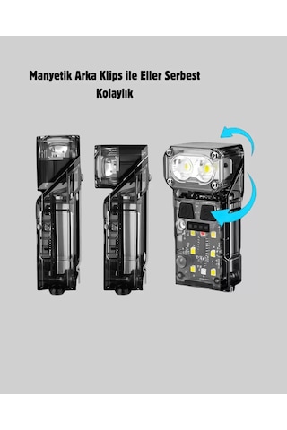 Sensörlü Led Kafa Feneri Şarj Edilebilir Manyetik Eller Serbest Yeni Nesil Belirtilmemiş