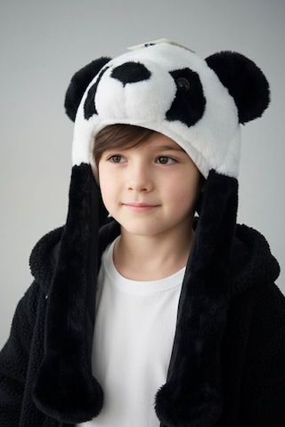 Miniğimin Cicileri Panda Kulaklı Hareketli Kulaklı Eğlenceli Çocuk Kulaklık - Siyah