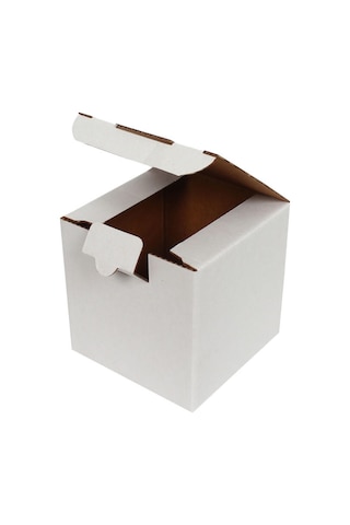 Beyaz Kilitli Kargo Kutusu / Ebat: 10,5x10,5x10,5 cm (100 adet)