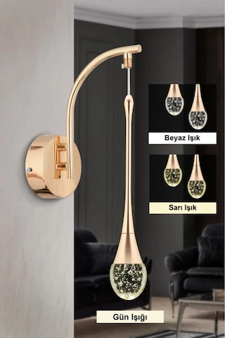 İstanbul Avize Aplik Mercure Gold Ledli Lüx Aplik