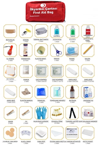 İlkyardım Çantası Kumaş Araba Ve İşyerine Uygun