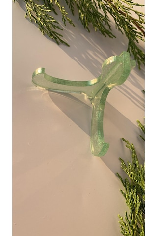Mint Yeşili Renkli Çerçeve Tabak Teşir Ayağı Epoksi Stand Şövalye