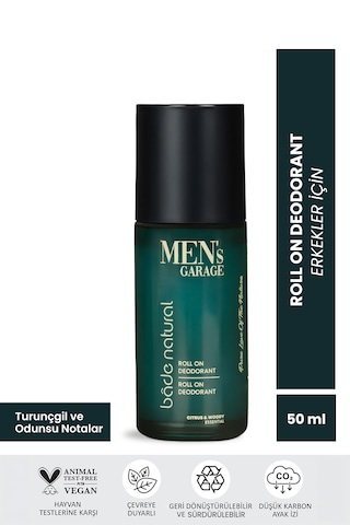 Bade Natural Men's Garage Roll On Deodorant 50 Ml