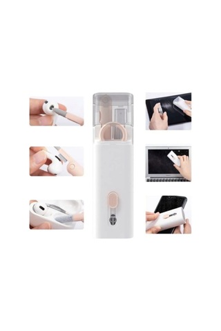Pudra 7in1 Çok Fonksiyonlu Apple AirPods Uyumlu Telefon Klavye Ekran Temizleme Kiti Pudra Renk
