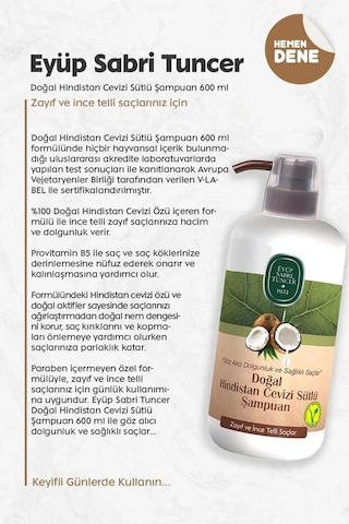 6 Al 5 Öde Eyüp Sabri Tuncer Doğal Hindistan Cevizi Sütlü Şampuan 600 Ml Ve Rosıe