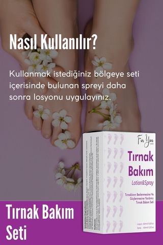 Tırnak Ayak Bakım Seti Losyon&sprey Koku Gidermeye Yardımcı 2'li Set