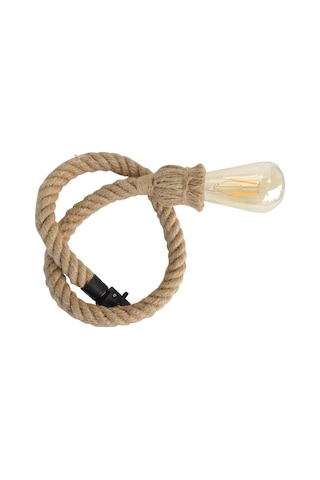 Ray Spot İçin Dekoratif Halat Aplik E27 Duy Armut Rustik Ampullü Natural