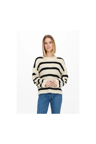 Jdy Jdyjusty L/s Stripe Pullover Kadın Kazak 15264902 Ekru