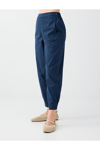 Jimmy Key Jimmy Key Lacivert Beli Lastikli Pamuk Karışımlı Poplin Pantolon 6sw187657494