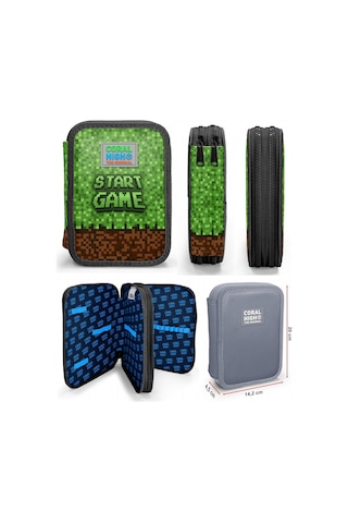 Coral High Yeşil Kahverengi Craft Erkek Çocuk Okul Çantası Ve Organizer Kalemlik Seti 23776 11154 Yeşil - Kahverengi