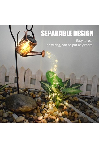 Yaozixa Güneş Enerjili Metal Çelik Sulama Kuşağı, Otomatik Aydınlatma, Su Geçirmez, Bahçe Ve Bahçe Dekorasyonu Işığı, 80 Cm Ayaklı Tasarım