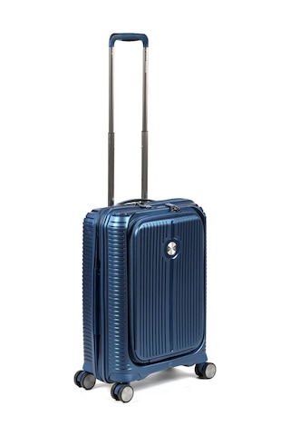 Necati Çanta 15,6 İnç Laptop Bölmeli Polipropilen Tsa Sifreli 55cm Körüklü Kabin Boy Valiz Lacivert-1660 Lacivert