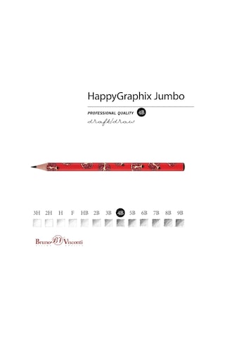 Bruno Visconti "happy Graphix" Jumbo Kurşun Kalem 4b 3.5 MM Fresh & Fruity