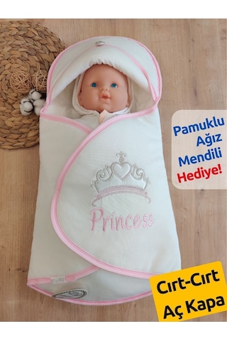 Bebek Kundağı Kız Bebek Dış Kundak Battaniyesi Hastane Çıkışı Kundak Battaniye Hediyelik Knd45166 Ekru