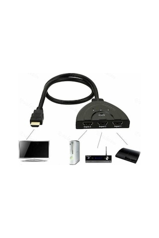 Hdmi Çoklayıcı Çoğaltıcı Switch 3 Giriş-1 Çıkış Çoklama Hdmi