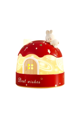 Xinxin Yeni İglo Gece Lambası Projeksiyon Lambası Çocuk Oyuncağı Altın - Kırmızı