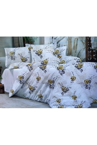 Desenli Tek Kişilik Nevresim Takımı Mavi