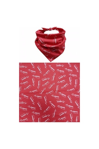 Atatürk İmza Baskılı Fular Kırmızı 10 Adet