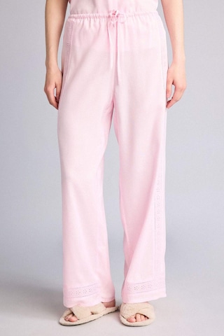 Defacto Regular Fıt Uzun Boy Dokuma Pijama Alt G4372ax26sppn648 Pembe-pn648