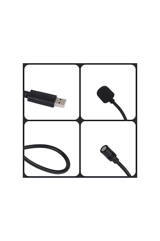 Hy-302 Dizüstü Ve Masaüstü Bilgisayar İçin Mini Usb Mikrofon, Gooseneck'li Kondenser Mikrofon - Gümüş Gri 681100221b