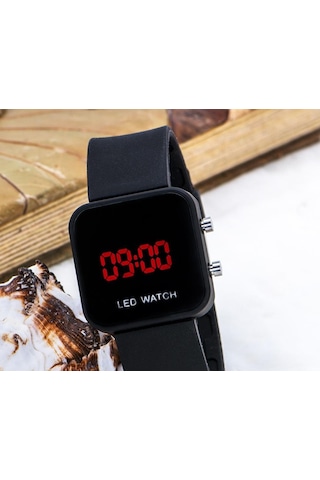 Dijital Led Watch Ekran Kare Sportif Çocuk Yetişkin Kol Saati St-