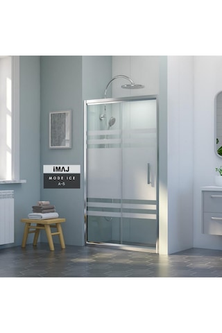 İmaj Banyo Mode İce A-5 İki Duvar Arası 1 Sabit 1 Sürgü Duşakabin Krom