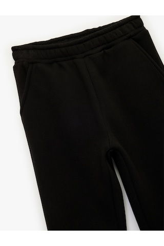 Koton Şardonlu Cep Detaylı Basic Jogger Eşofman Altı Siyah 7wkg40015ak
