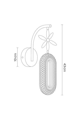 Alfa Tekli Gold Kristal Taşlı Aplik 3 Renk Modu Gold