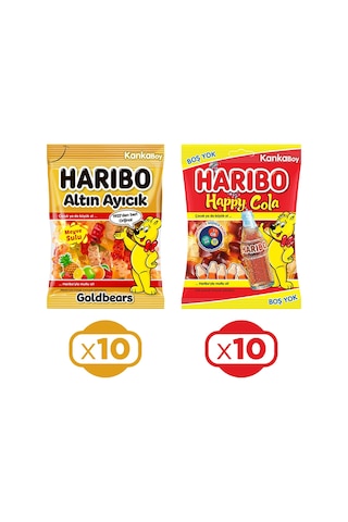 Haribo Altın Ayıcık ve Happy Cola Şekerleme 20 x 80 G