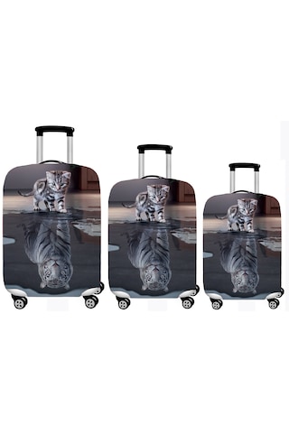 Smart Travel 3lü Set Büyük Orta Kabin Boy Valiz Bavul Koruyucu Kılıfı Çok Renkli