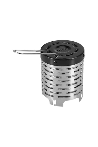 Yunboo Taşınabilir Çadır Isıtıcı - Paslanmaz Çelik Yapı, Isı Artırıcı İki Katlı Konstruksiyon, Çalışma Ocağına Kolay Kurulum Gümüş