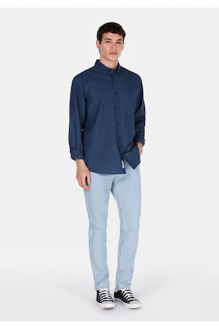 Colin's Colins Regular Fit Shirt Neck Düz Erkek Lacivert Uzun Kol Gömlek Cl1074489 Q1.v1 Nav Lacivert