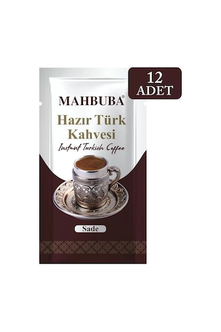 Mahbuba Sade Şekersiz Hazır Türk Kahvesi 12x6gr