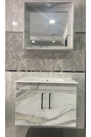 Decorus Banyo Dolabı 75 CM Calacatta Çok Renkli