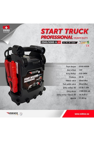Volkher Booster 12-24 V. 2500-5000A. Akü Takviye Cihazı