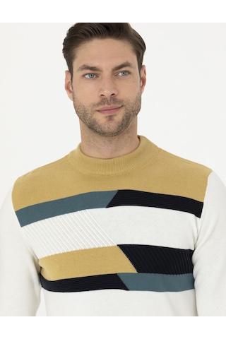 Pierre Cardin Erkek Ekru Triko Kazak 50278121-vr019 Ekru