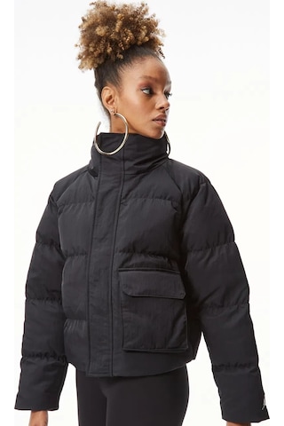 Nike Jordan Flight Oversize Women's Puffer Jacket Kadın Oversize Şişme Mont Siyah Siyah