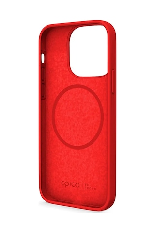 Epico Apple Uyumlu iPhone 13 Magsafe Manyetik Silikon Kılıf Red Kırmızı