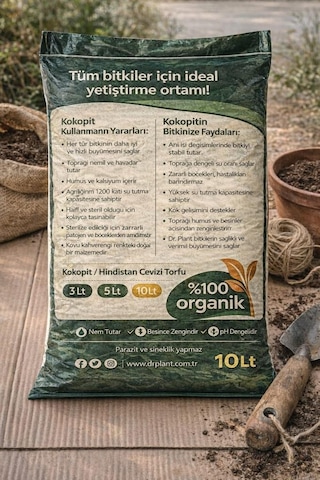 Omnipazar So-drtop3 Doğal Çiçek Bitki Toprağı Cocopeat Toprak 10 Lt 10 L