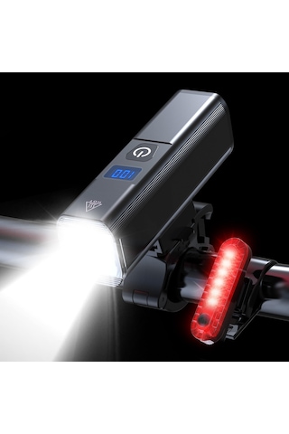 Gece Sürme İçin Bisiklet Işıkları, Alüminyum 10000 Lümen Şarj Edilebilir 6000mah Acid Yeşili