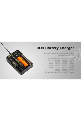 Basen Bo-4 Pro Li-ıon / Ni-cd / Ni-mh Akıllı Pil Şarj Aleti