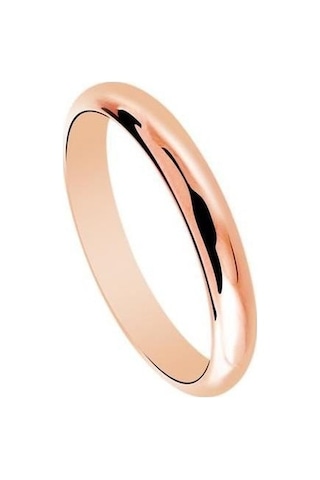 Sefa Gold 3mm Rose Düz Bombe Klasik Alyans 001