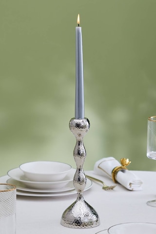Karaca Arlen Tekli Şamdan Silver 26 cm