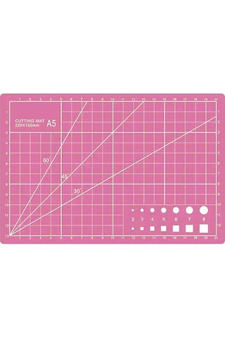 A5 Kesme Matı - Cutting Mat - Kesme Altlığı - Kesim Tablası - 22*15cm - Pembe