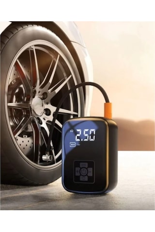 Şarjlı Hava Kompresörü Mini Taşınabilir Kompresör Otomobil Motorsiklet Bisiklet Vb...